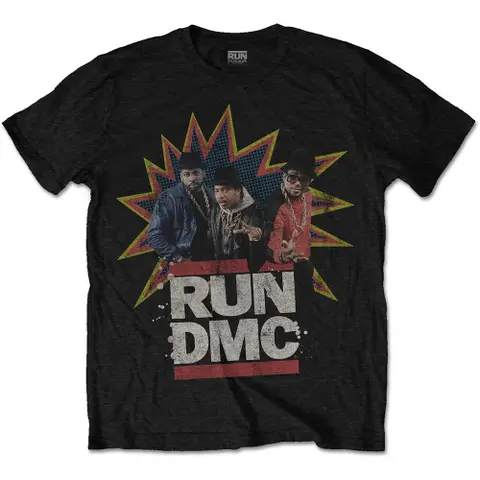 Run-DMC – Tričko POW! (Čierna), Unisex, Čierna