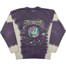 Unisex Dip Dye Sweatshirt: Cosmic Stealie (Wash Collection) (Purple) thumbnail