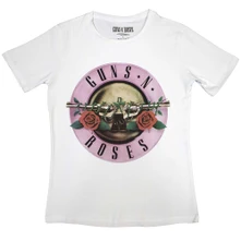 Guns N’ Roses, Tričko Classic Logo, Žena, Biela