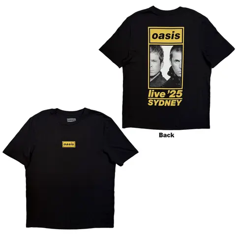 Unisex T-Shirt: Sydney Half Faces Fan Store (Black) (Back Print & Ex-Tour)