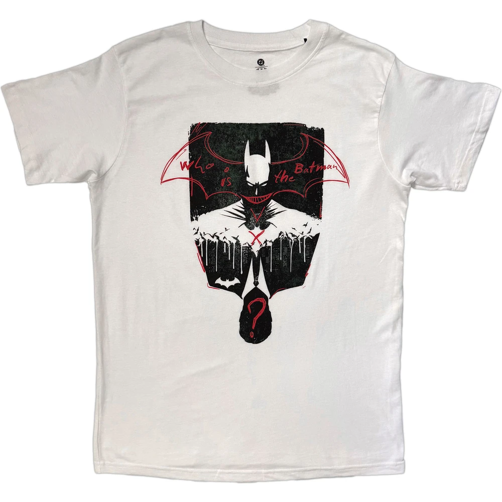 Unisex T-Shirt: Batman Batman Who Is The Batman? (White)