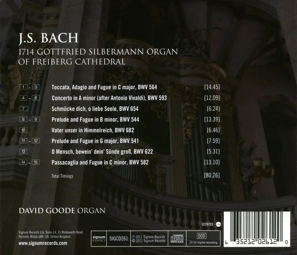 David Goode – J.S. BACH: 1714 SILBER... (CD)