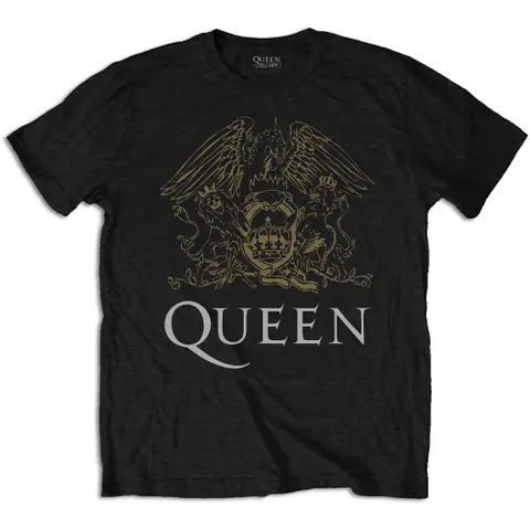 Queen – Tričko Crest (Čierna), Unisex, Čierna