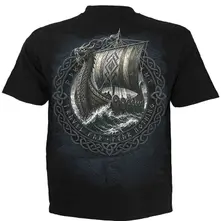Unisex T-Shirt: Viking Norseman (Black) (Back Print) thumbnail