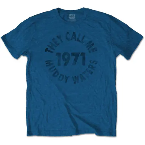 Muddy Waters – Tričko They Call Me (Modrá), Unisex, Modrá