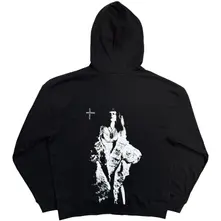 Unisex Pullover Hoodie: Mayhem (Black) (Back Print) thumbnail