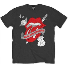 The Rolling Stones, Tričko Vintage Tattoo, Unisex, Šedá