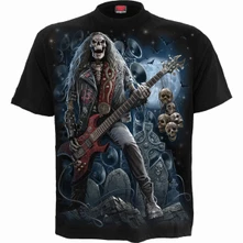 Tričko Unisex T-Shirt: Grim Rocker (Black) (Back Print)