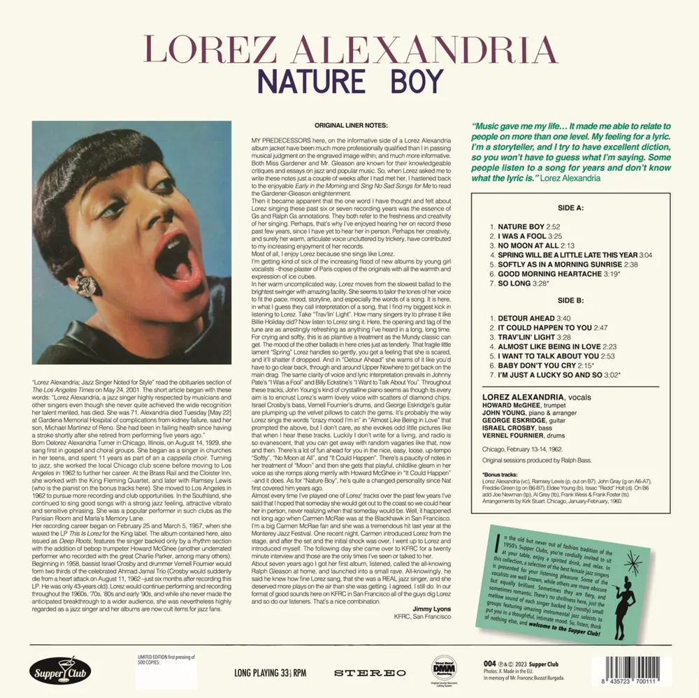 ALEXANDRIA, LOREZ - NATURE BOY