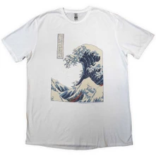 Nick Mason's Saucerful of Secrets, Tričko Hokusai Wave, Unisex, Biela