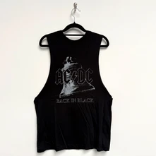 AC/DC, Tielko Back In Black Bell, Unisex, Čierna