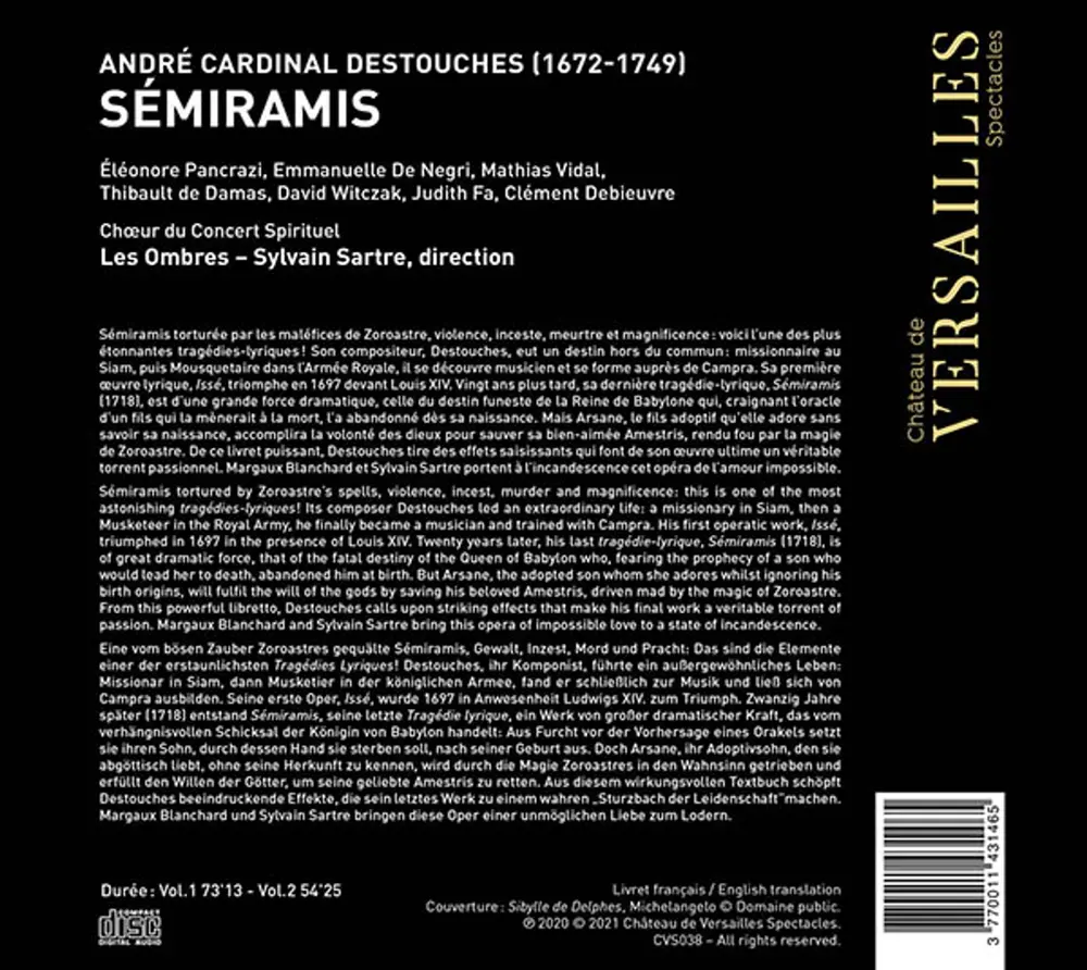 Les Ombres – DESTOUCHES: SEMIRAMIS (CD)