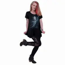 Ladies Smock Tunic Casual Top: Ethereal Angel (Black) thumbnail