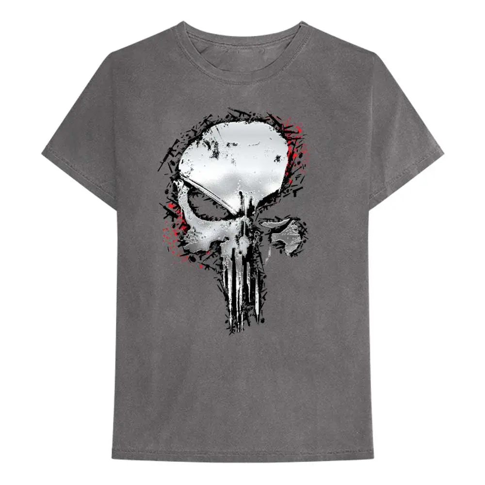 Punisher Metallic Skull (Gris) (Camiseta)
