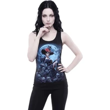 Ladies Vest T-Shirt: Night Of The Dead (Black) thumbnail