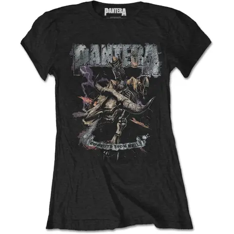Pantera – Tričko Vintage Rider (Čierna, Dámske), Žena, Čierna