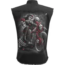 Unisex Worker Shirt: DOTD Bikers (Black) (Back Print) thumbnail