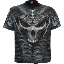Tričko Unisex T-Shirt: Skull Armour (Black) (All Over Print)