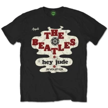 The Beatles, Tričko Hey Jude/Revolution, Unisex, Čierna