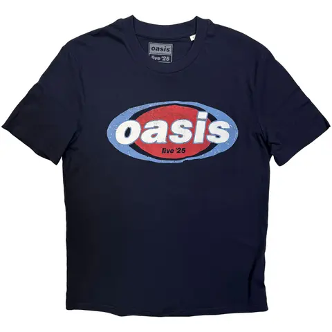 Unisex T-Shirt: Elliptical Logo (Navy Blue) (Ex-Tour)
