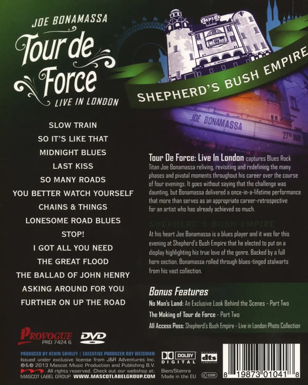 TOUR DE FORCE - SHEPHERD'S BUSH EMPIRE