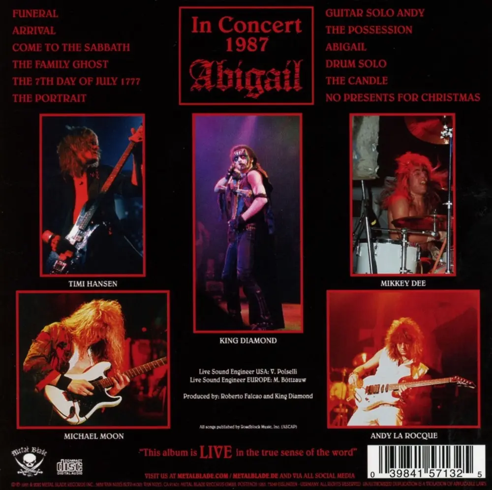 King Diamond – IN CONCERT 1987 (CD)