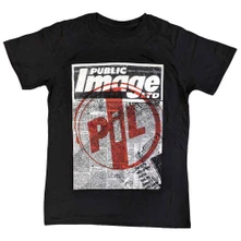 PIL Public Image Ltd, Tričko Poster, Unisex, Čierna