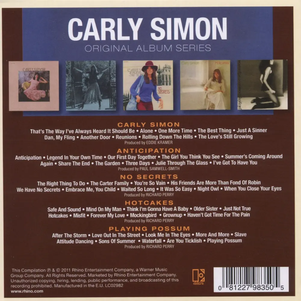 Carly Simon – ORIGINAL ALBUM SERIES (CD)