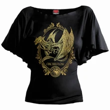 Ladies Latin Boatneck Top: Filigree (Black) thumbnail