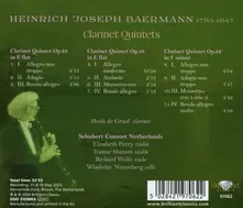 HEINRICH BAERMANN: CLARINET QUINTETS thumbnail