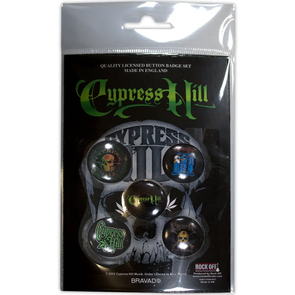 Cypress Hill – Logos (Button Badge Pack) (Odznak)