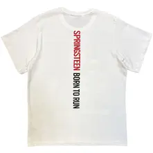 Unisex Unplugged T-Shirt: Born To Run (White) (Back Print) thumbnail