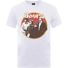 The Doors, Tričko Retro Circle, Unisex, Biela