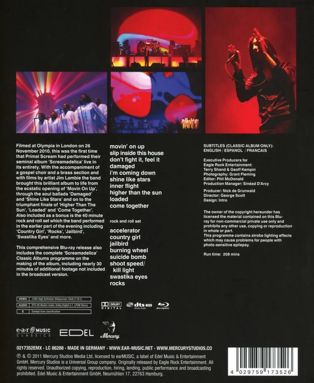 Primal Scream – SCREAMADELICA LIVE (Blu-ray)
