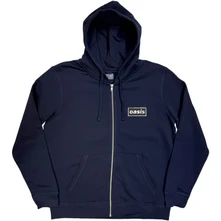Mikina na zips Unisex Zipped Hoodie: Stencil Logo (Navy Blue) (Ex-Tour)