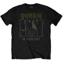 Queen, Tričko In Concert, Unisex, Čierna