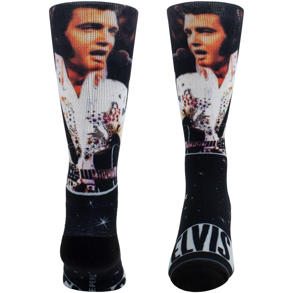 Unisex Crew Socks: Mic Sublimation (Black) (UK Size 6.5 - 11)
