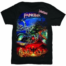 Judas Priest, Tričko Painkiller, Unisex, Čierna