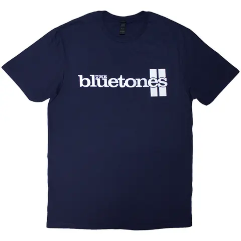 The Bluetones – Tričko Stripe Logo (Modrá), Unisex, Modrá