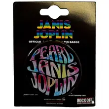 Janis Joplin – Pearl Emblem Colour (Odznak)