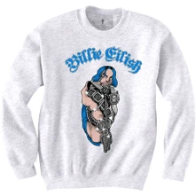 Billie Eilish, Crewneck Bling, Unisex, Biela