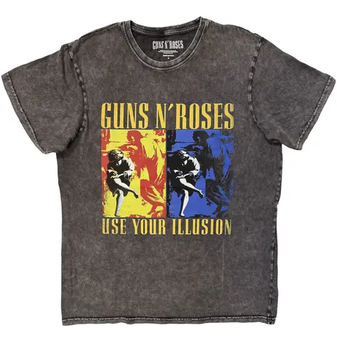 Unisex Stone Wash T-Shirt: Use Your Illusion (Charcoal Grey)