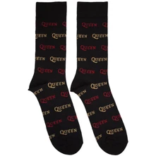 Queen, Ponožky Logo Repeat Colour, Unisex, Čierna