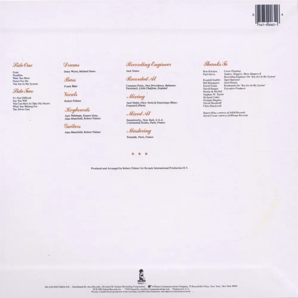 PALMER, ROBERT - PRIDE