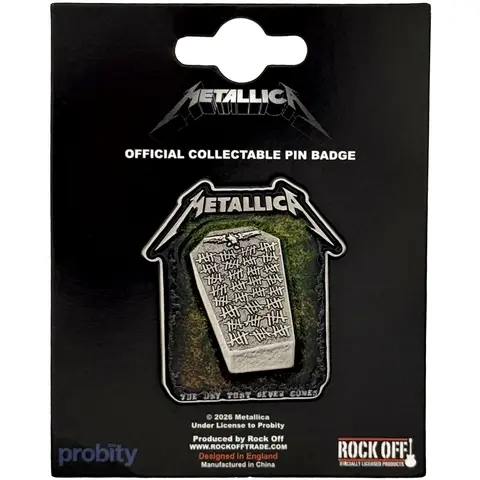 Pin Badge: Never Die Tombstone