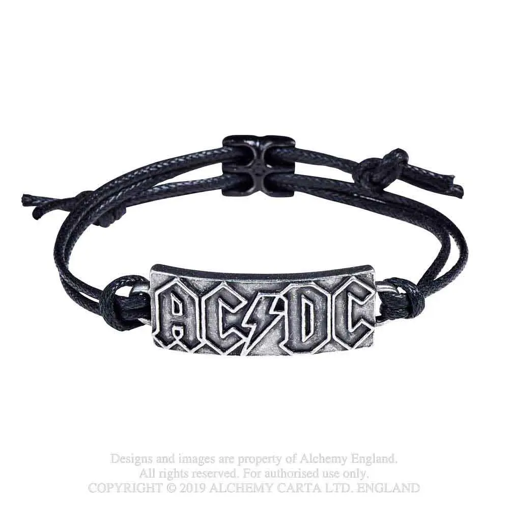 AC/DC – Lightning Logo (Corded Wrist Strap) (Náramok)