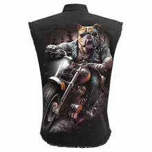 Unisex Worker Shirt: Top Dog (Black) (Back Print) thumbnail