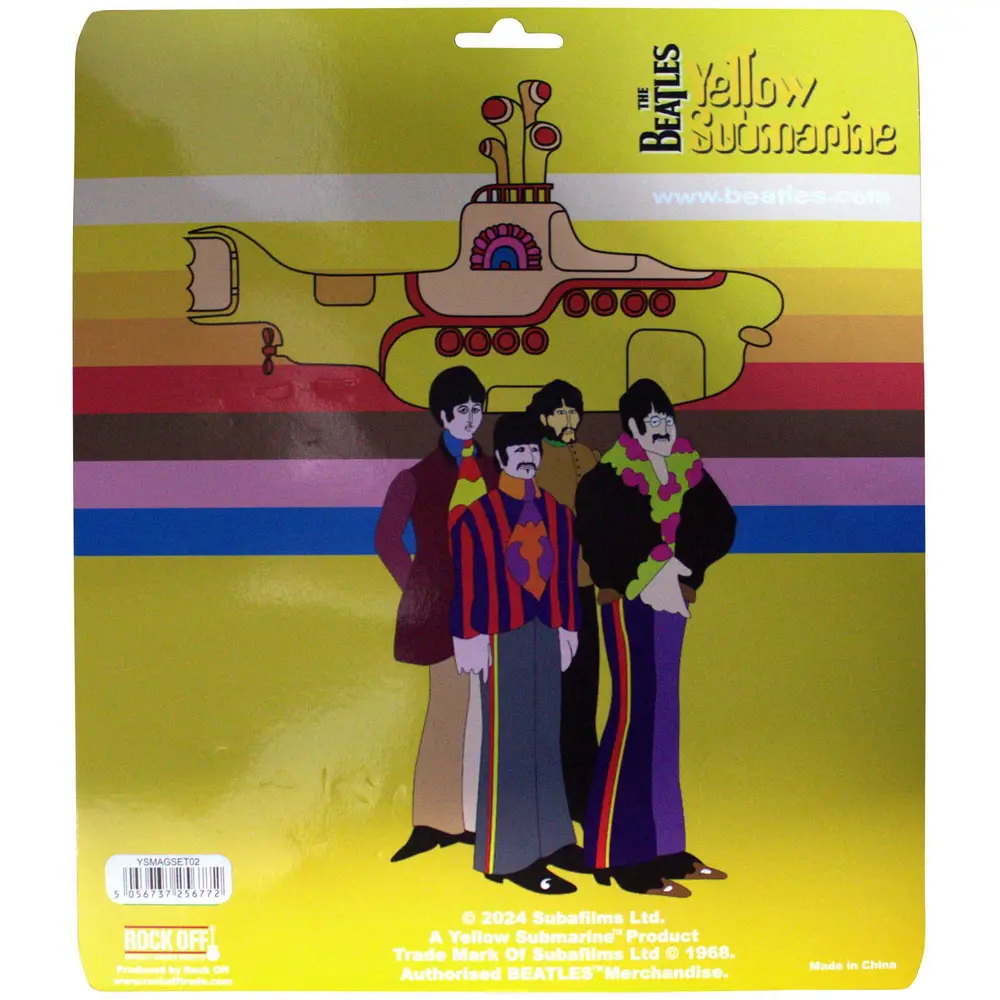 The Beatles – Yellow Submarine Heads Embossed (Epoxy Magnet Set) (Magnetka)