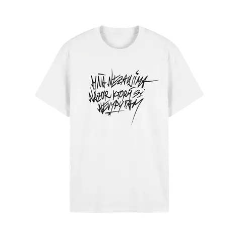 Tričko Čistychov x Dame - Mňa nezaujíma názor, Unisex, Biela